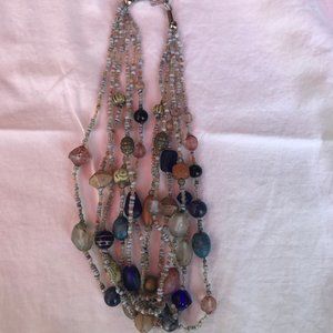 6 strand bead necklace